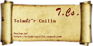 Tolmár Csilla névjegykártya
